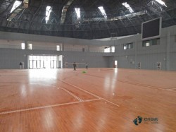 學(xué)校俄勒岡松舞臺體育場地木地板施工團(tuán)隊(duì)
